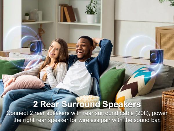 ULTIMEA Aura A40 7.1ch Virtual Surround Soundbar – Entry Level 4 Adjustable Speakers, 121 EQ Presets, Subwoofer, Wall-Mountable Budget Edition.Audio.Smartphone. Bluetooth. Sound Bar. TV