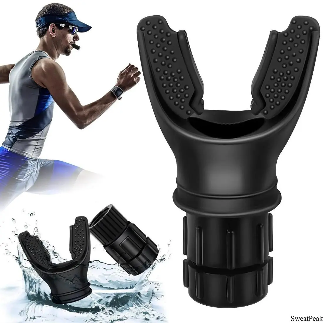 Breathing Trainer for Adults, Adjustable Resistance Lung Exerciser Device, Portable Inspiratory Muscle Trainer for Better Breathing Practice, Respiratory Training Tool for Fitness, Running, Workout, Endurance Training & Daily Exercise
