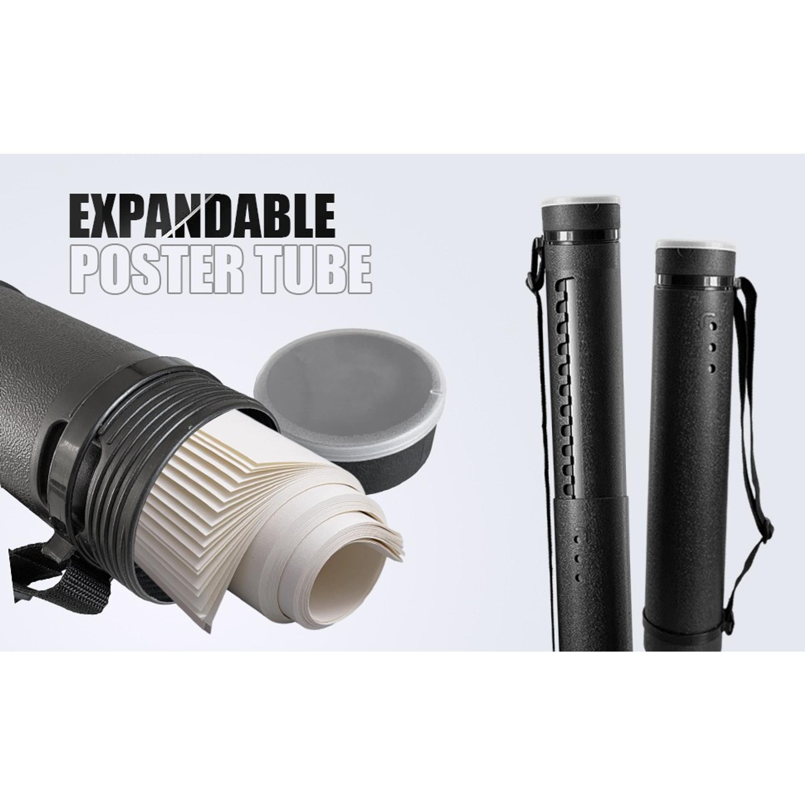 Poster Tube with Strap,2Pack Expandable Poster Storage Tubes Expand from 24.5" to 40" ,Waterproof Telescoping Blueprint Art Document Transport Carrying Tube Poster Tube with Strap,2Pack Expandable Poster Storage Tubes Expand from 24.5" to 40" ,Waterproof Telescoping Blueprint Art Document Transport Carrying Tube