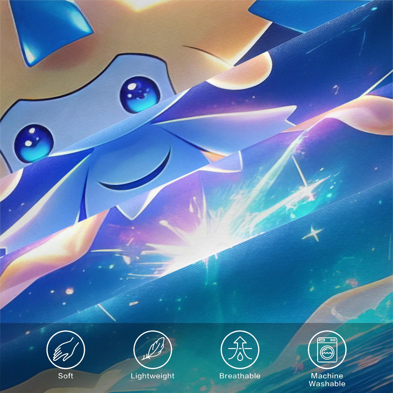 3-Piece Pikachu Pattern Fitted Sheet Set, Soft And Durable Bedding Set Includes 1 Piece Flat Sheet And 2 Pieces Pillowcases, Daily Holiday Birthday Gift Bedroom Decorations For Kids And Adults