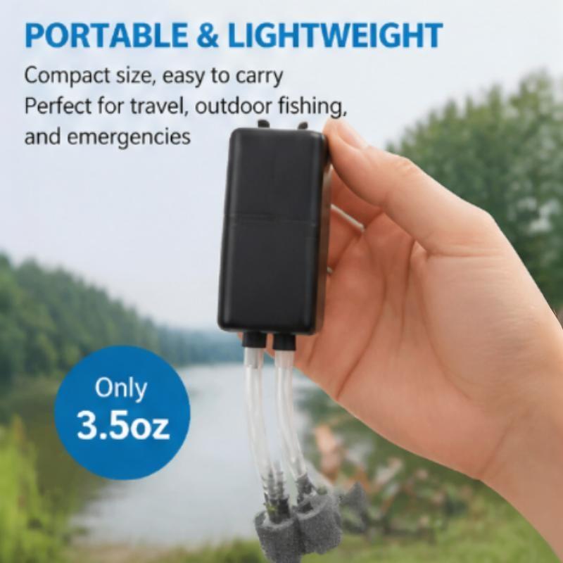 Oxygenation Pump Aerator USB Rechargeable Oxygen Pump Portable Fish Tank Fishkeeping Aquarium Supplies Ultra-Quiet High Airflow Efficient Pump Oxygenation Machine