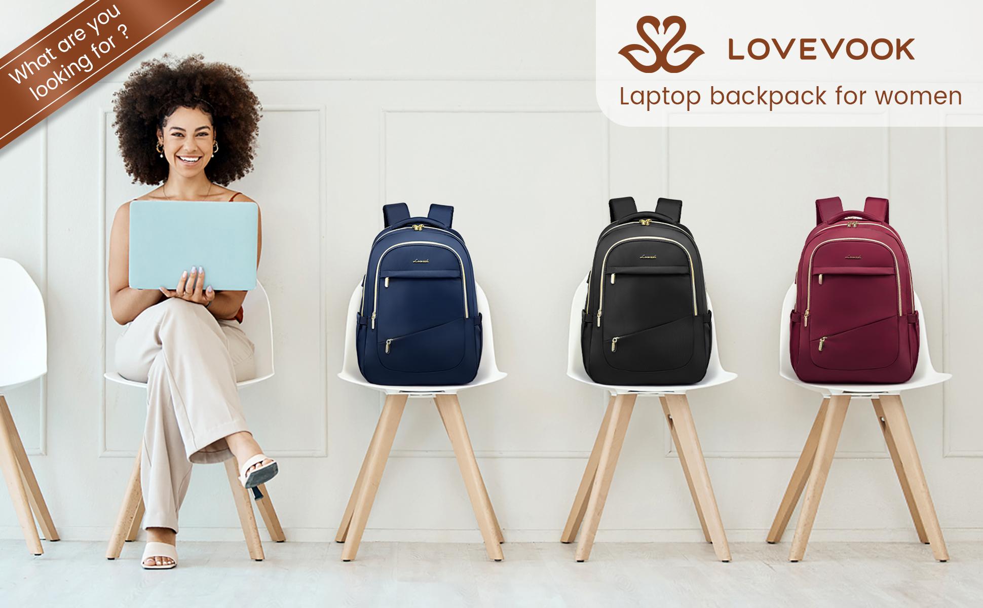 LOVEVOOK  Laptop Backpack with USB Port - Spring Glow Up Lightweight  School Backpack with Laptop Compartment and Anti-Theft Pocket for College,Travel,Teacher, Doctor, Nurse