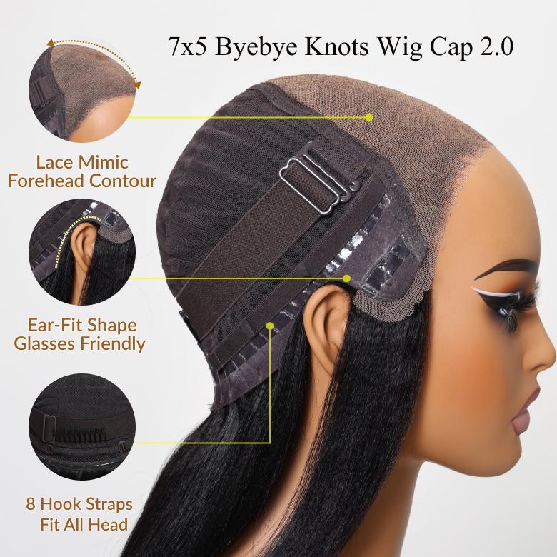 Sunber Blonde with Brown Roots Side Part Blunt Short Bob Wigs 7x5 Glueless Human Hair Wigs Straight Shoulder length Pre Cut Lace Invisible Knots Front Wigs Put on and Go