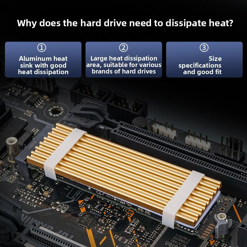 Aluminum M.2 2280 SSD Heatsink Cooling Armor For Desktop Computer And PS5 Game Console
