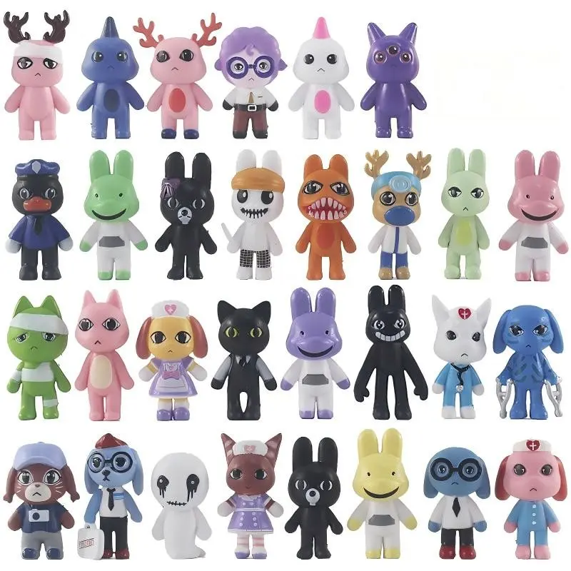 30 Pack Pet Hospital Handmade Figures, Funny Cartoon Animal Dolls, Creative Decorations for Halloween and Christmas Gifts