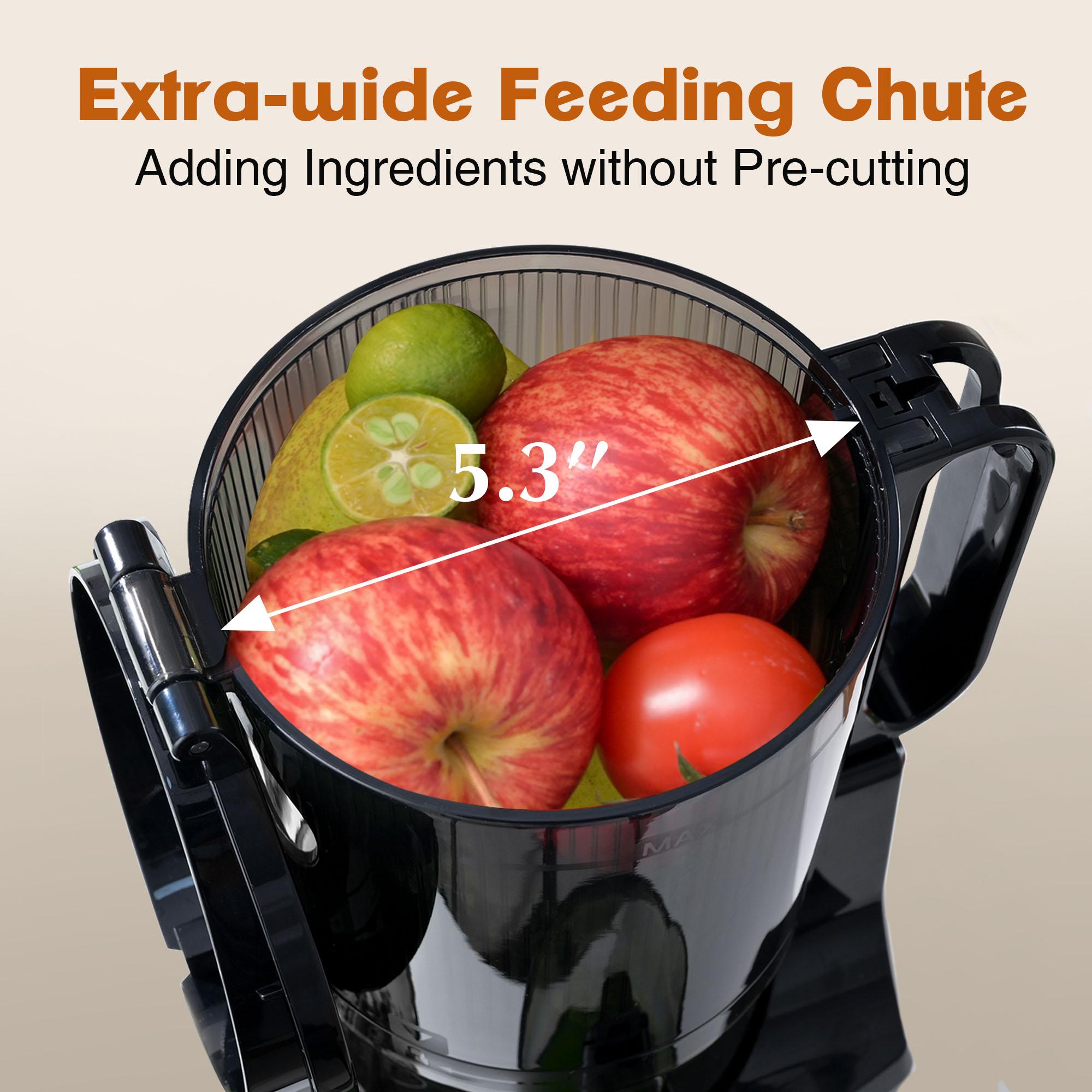 Fretta Cold Press Juicer Machine, 4.25" Large Feed Chute, Compact Juicer Machines for Fruits & Vegetables, Sleek Design Personal Size Tritan BPA-Free Fretta Cold Press Juicer Machine, 4.25" Large Feed Chute, Compact Juicer Machines for Fruits & Vegetables, Sleek Design Personal Size Tritan BPA-Free