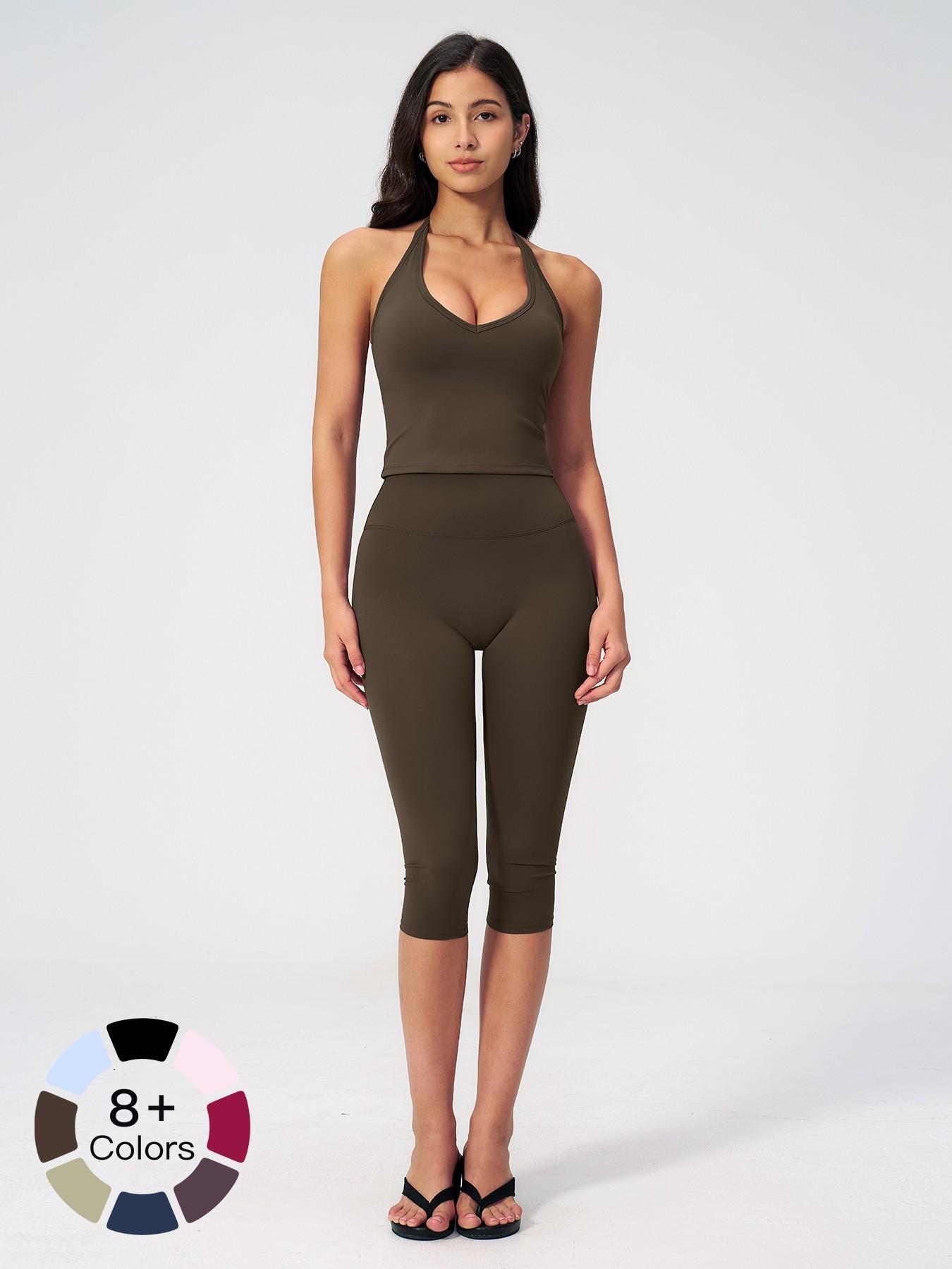 Women's Casual Commuter Tank Top Sports Set, High Stretch Activewear, Slim Fit Yoga, Comfortable and Stylish, Perfect for Daily Wear and Exercise