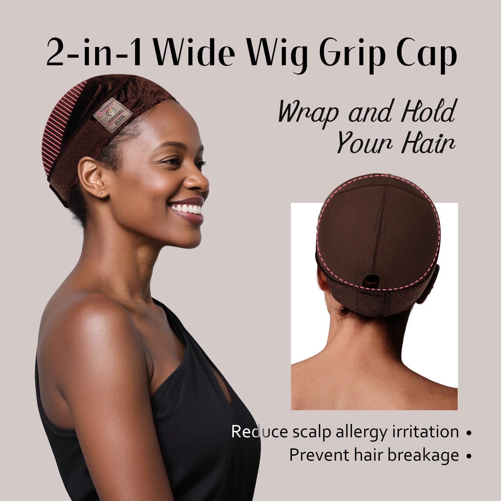 Dreamlover 2-in-1 Non Slip Wig Caps with Velvet Wig Grip Band for Women, Wide Wig Grip Cap for Glueless Wigs SpringStatements