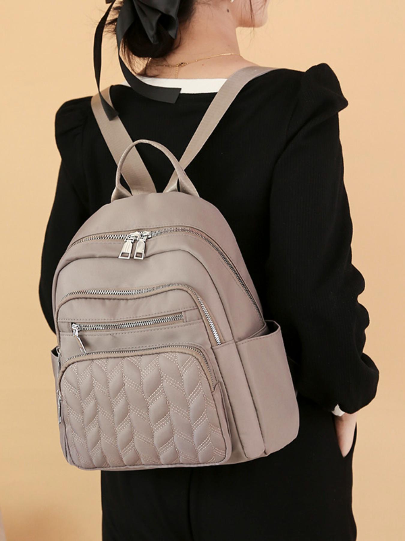 Women's Oxford Cloth Backpack, Large Capacity Anti-Theft Laptop Bag, Travel & Casual Fashion Bookbag, Student & Mommy Shoulder Bag, Casual Lightweight Backpack