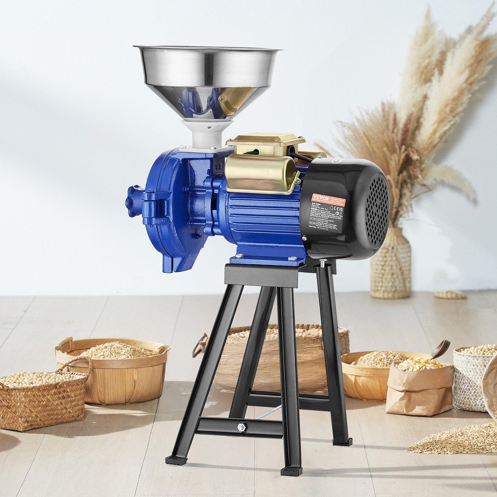VEVOR Electric Grain Mill Grinder, 3000W Spice Grinders, Commercial Corn Mill with Funnel, Thickness Adjustable Powder Machine, Heavy Duty Feed Flour Cereal Mill Wheat Grinders, Dry Grinder VEVOR Electric Grain Mill Grinder, 3000W Spice Grinders, Commercial Corn Mill with Funnel, Thickness Adjustable Powder Machine, Heavy Duty Feed Flour Cereal Mill Wheat Grinders, Dry Grinder
