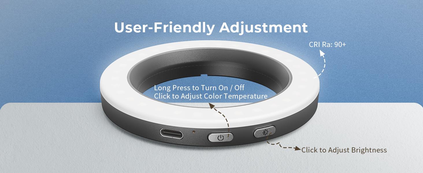 SmallRig Vibe P30 67mm Ring LED Video Light, Compact Powder-Size Bi-Color Light with High CRI ≥90, Compatible for 67mm Phone Mounts/Cases/Lenses, for Content Creation, Live Streaming