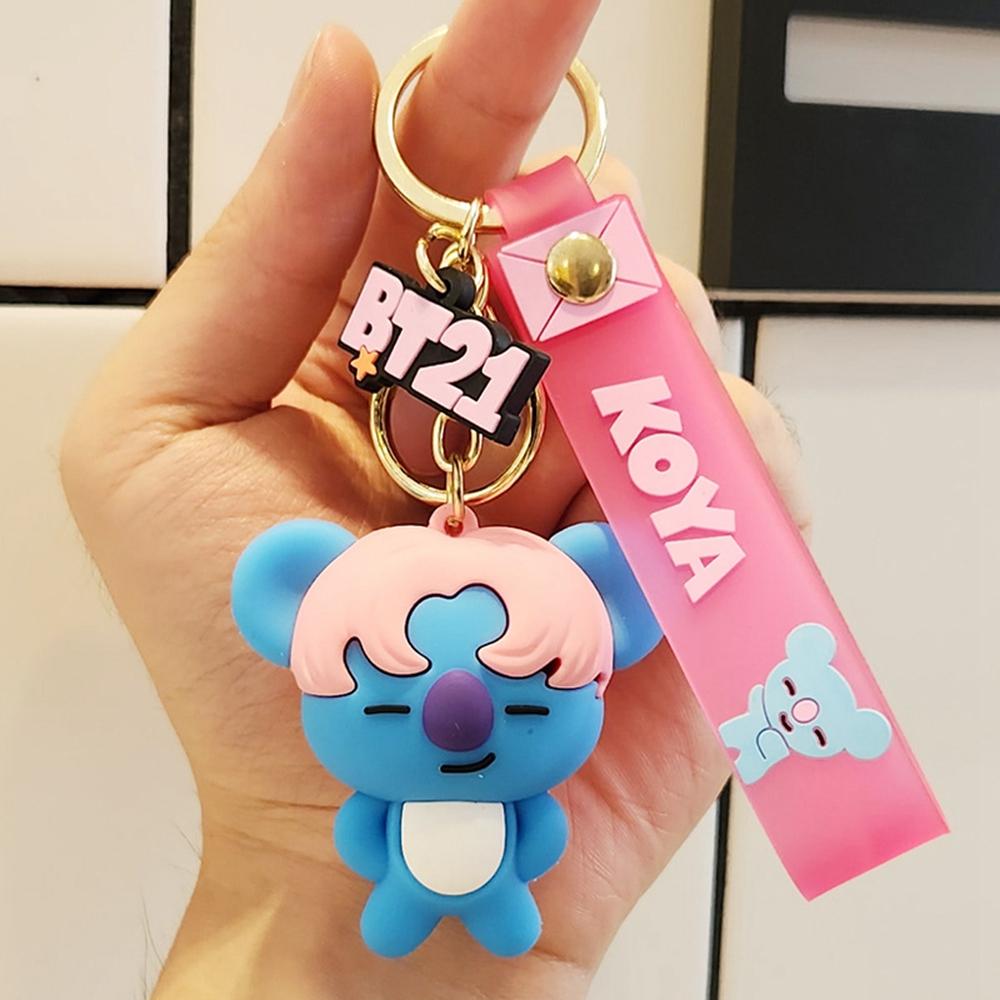 Anime Cartoon BT21 Shooky Cooky Flatback Charm Pendant Set Toy Kawaii Popular Doll Y2K Fashion Cute Backpack Keychain Pendant Gift for Girls - Adorable Character Designs for Collection or Decoration Gift