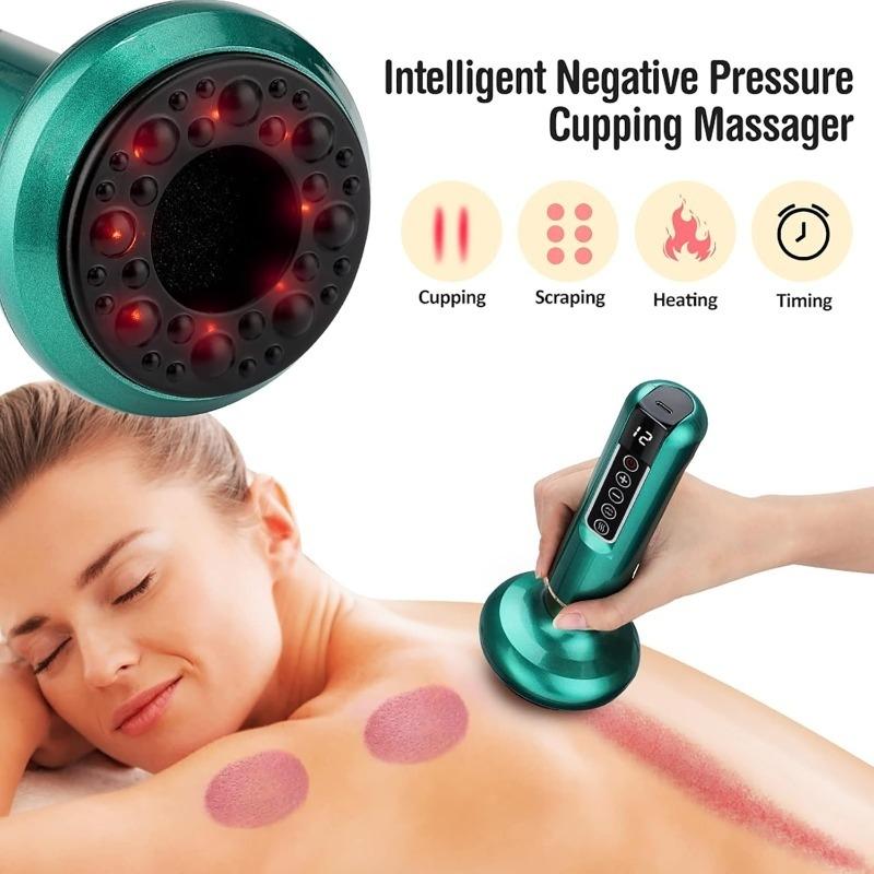 Electric Vacuum Cup Massager Machine, Smart Cupping Machine, Multi-Function Electric Suction Cups, Body Scratching Tool, USB Charger, Home Massage Gift