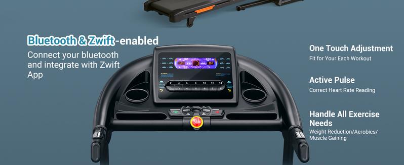 Incline Treadmill, Treadmill for Running and Walking, 300 lbs Capacity Treadmill with Auto Incline, Wide Belt, 3.5HP, App, Heart Rate, Black Home Gym Equipment Home Exercise Equipment