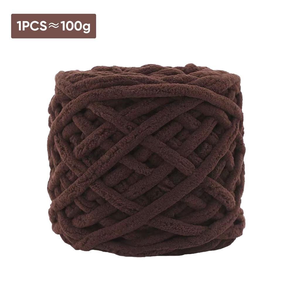100g Thick Yarn Blanket Hand Knitted DIY Line, Soft Chenille Seat Pad Pet Nest Thread, Icelandic Scarf Hat Rod Needle Patchwork