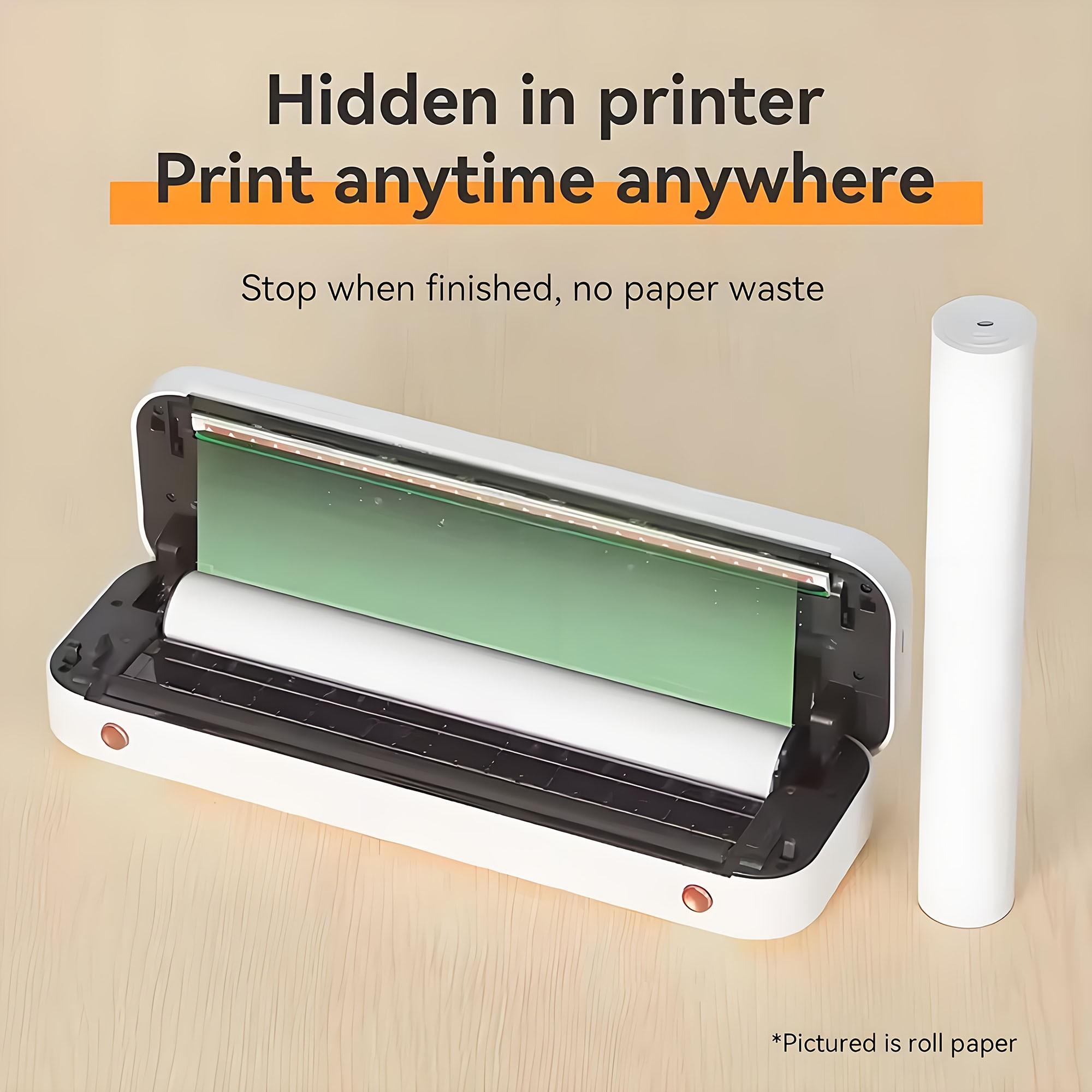 10 Rolls A4 Size Thermal Printer Paper, High Quality Fast Drying Continuous Paper, Home and Office Use, Multifunctional Printing Solution