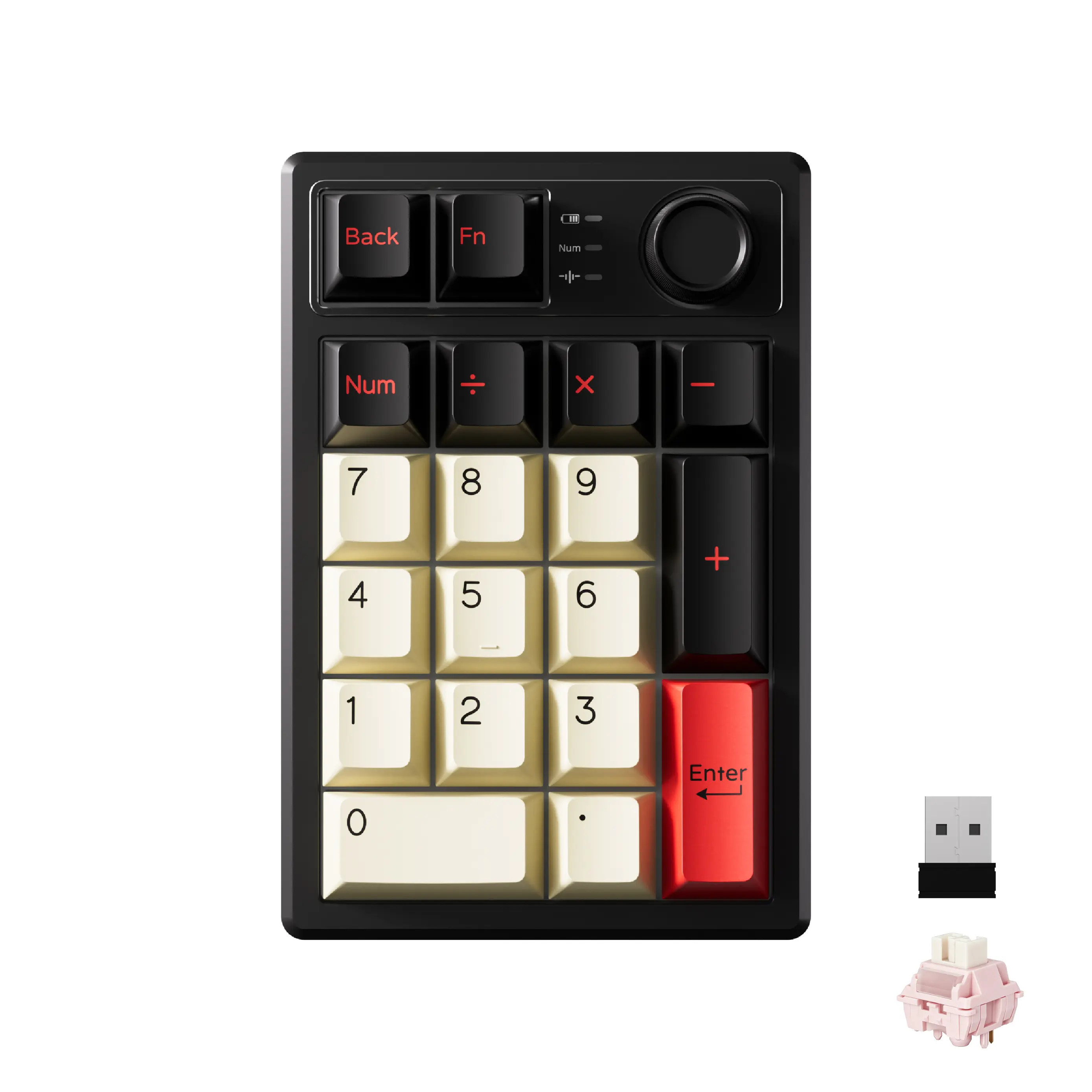 KEYCOOL K19 Pad Numeric Keyboard 3 Modes USB/Bluetooth/2.4GHz Mechanical Keyboard  19Keys Mini Meyboard