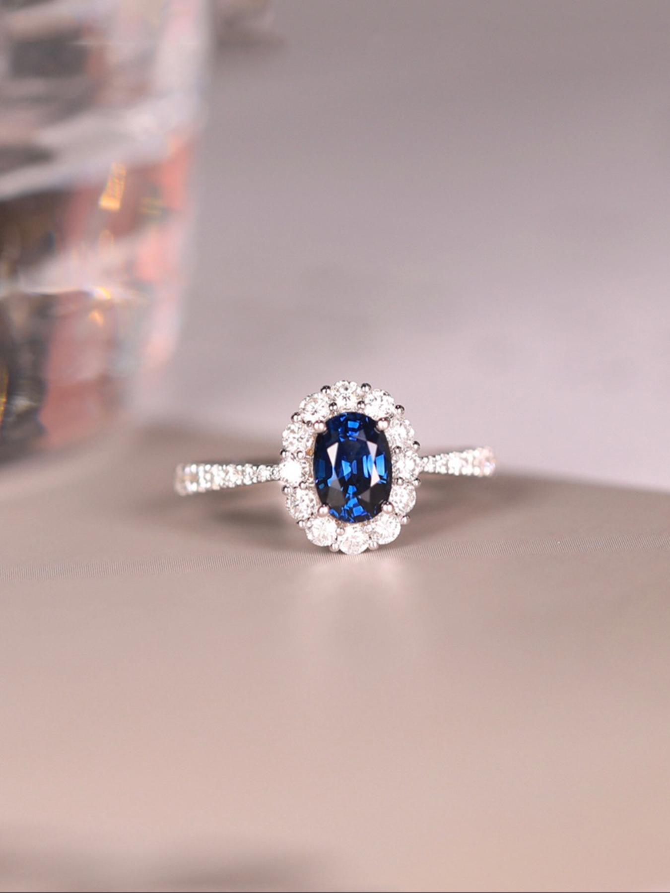 S925 Sterling Silver Luxury Fashion Elegant Synthetic Zircon Women's Ring, Fashion Jewelry for Party, Daily Clothing Decor, Trendy Jewelry for Birthday Gift