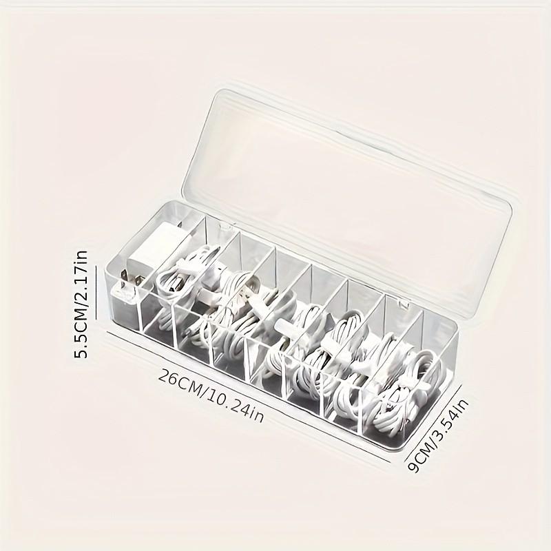 Multi-Layer Storage Organizer, Large Capacity Dustproof Box, Desktop Data & Phone Charging Cable Management Solution, Year-Round Use