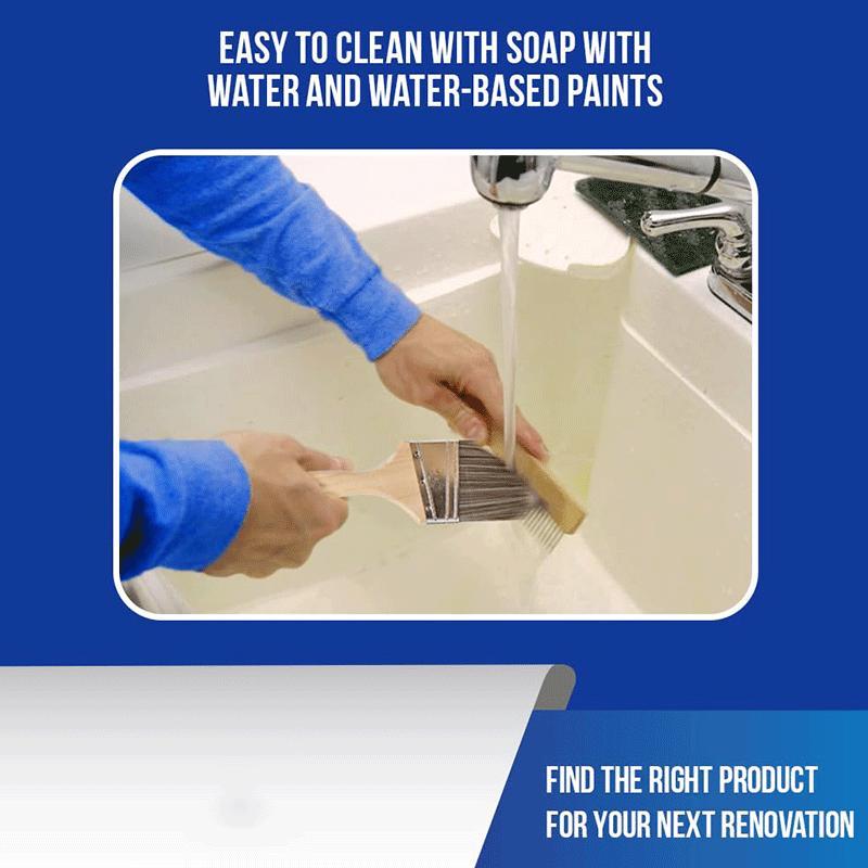 5-Piece Paint Brush Set, Flat & Angle Brushes, Diverse Brush Types for Latex and Oil Paints, Ideal for Interior & Exterior Home Improvement Projects