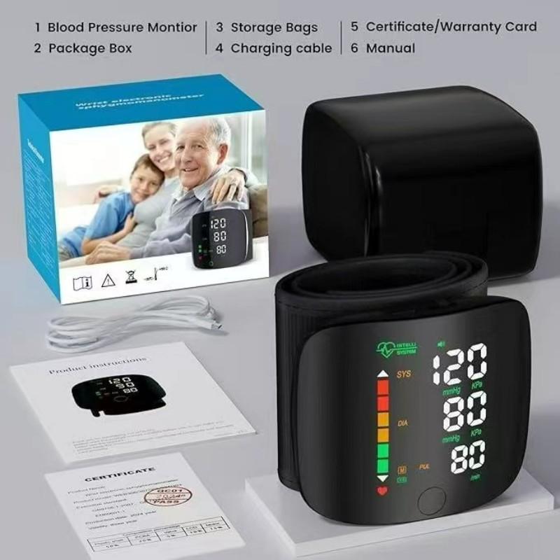 2026 New Wrist Blood Pressure Monitor, LED Display, Touch Screen, 99x2 Memory, Portable Case, Adjustable, Ideal Gift for Elders