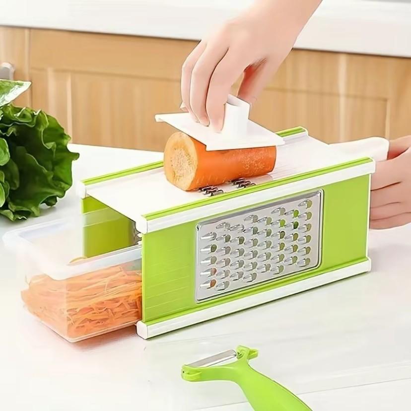 5 in 1 Multifunctional Square Grater, 5 Sided Blade, Fast Fruit & Vegetable Prep, Must-Have Kitchen Tool