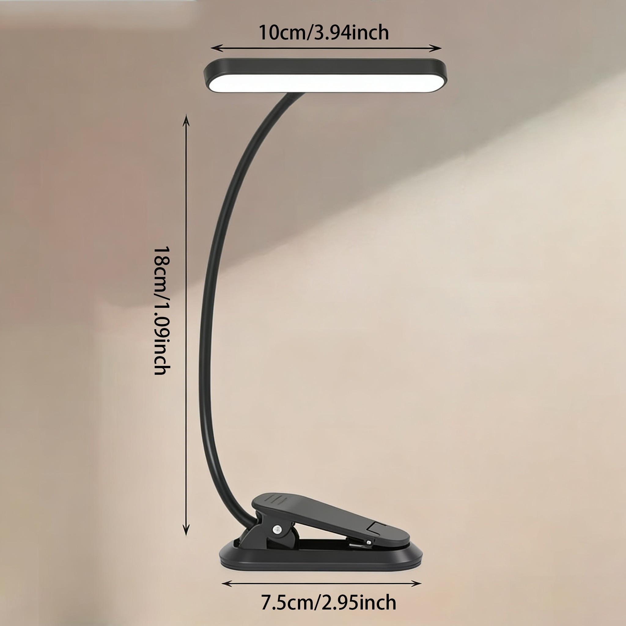 Modern LED Book Light, Mini Creative Clip-On Lamp, Adjustable Metal Hose, Portable Nightlight for Bedroom Study Room