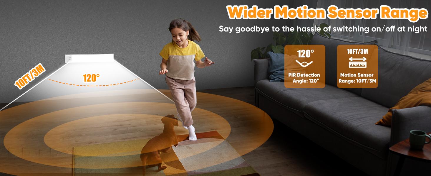 Closet Lights, 4 Pack LED Rechargeable Under Cabinet Lighting Wireless, 3 Color Temps, Dimmable Motion Sensor Light for Kitchen, Pantry, Bedroom & Christmas Decorations (4 Pcs)