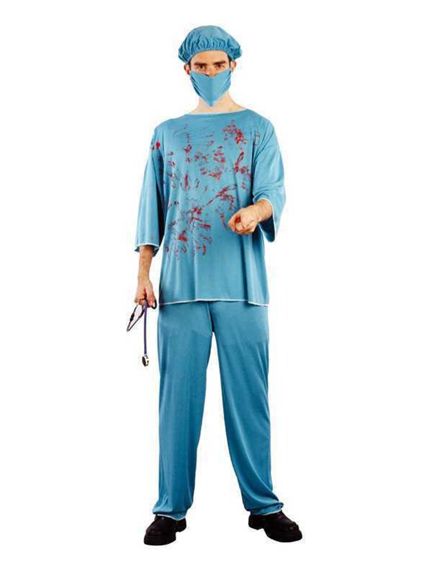 Adult Couples Halloween Costume Bloody Surgeon Nurse Matching Cosplay Outfit Horror Themed Party Dress Scary Movie Night Costume Role Play Festival Event Men Women