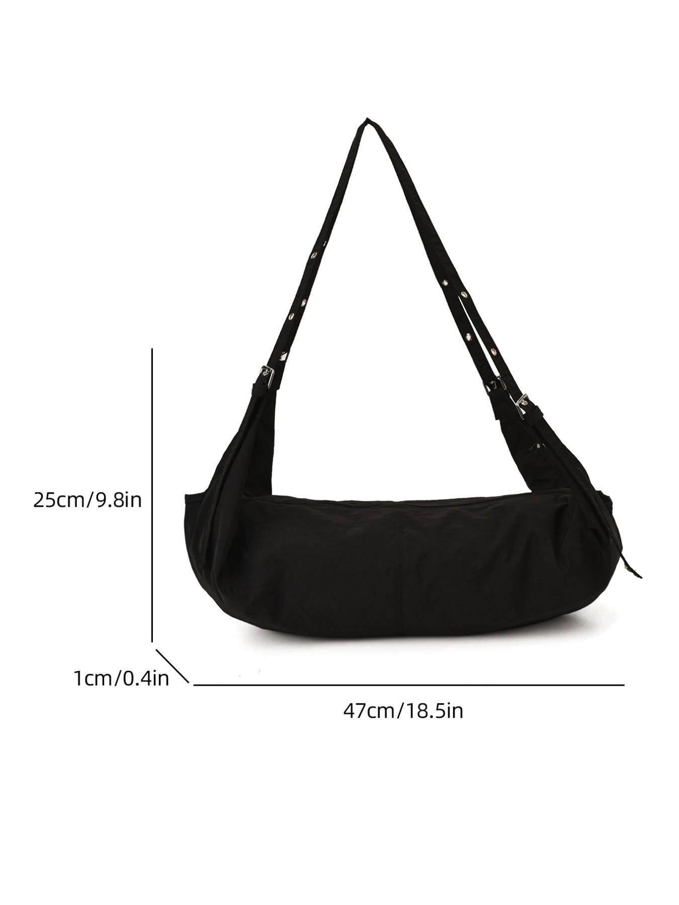 Women's Nylon Hobo Bag, Waterproof Large Capacity Shoulder Bag, Casual Lightweight Design, Ideal for Shopping and Daily Use