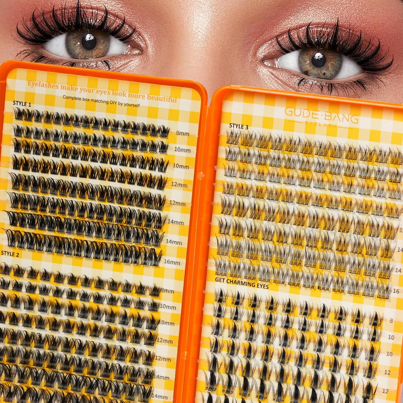 Natural Drifting Eyelash Clusters, Anime Eyelashes, Pointed Lash Extensions, C Curl Individual Lash Extensions, Mixed Individual Lashes, DIY Home Makeup, Diy False Eyelashes