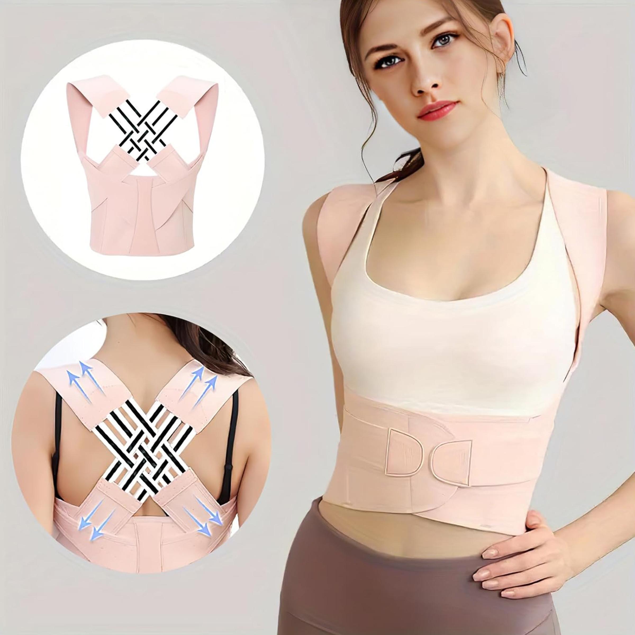 Back Brace for Posture Correction, Posture Straightener, Adjustable Adult Back Support Belt for Waist and Lumbar Support, Helps Prevent Scoliosis, Comfortable Fit, Posture Strap