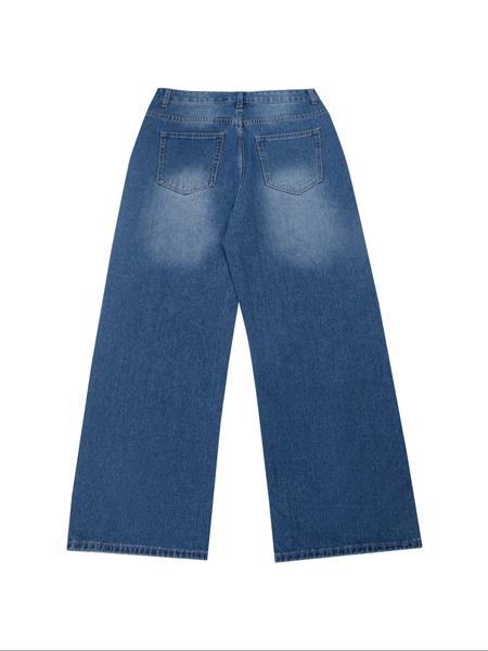 Men's Plus Size Classic Fashion Washed Denim Jeans, Relax Fit Baggy, Comfortable Fit, Stylish Design, Perfect for Everyday Wear