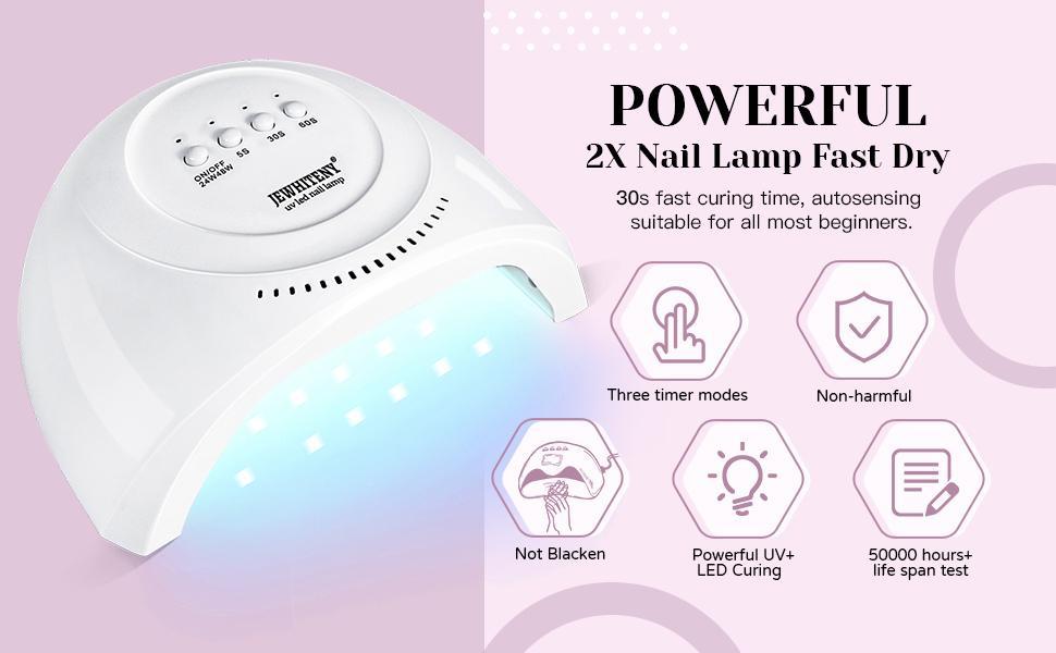 JEWHITENY 27 Colors Gel Nail Polish Kit with U V Light, 120W U V LED Nail Dryer Lamp Curing Gel Nail Polish Set Popular Gel Nail Polish Set DIY at Home, Nail Manicure Tools Matte Gift