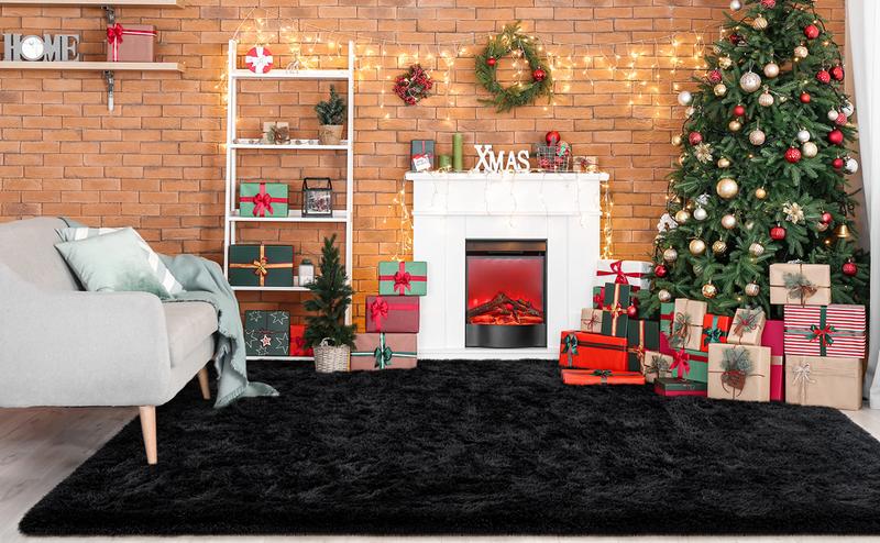 LOCHAS Ultra Soft Indoor Modern Area Rugs Fluffy Living Room Carpets for Children Bedroom Home Decor Nursery Rug Non-slip, Anti-skid,Gifts for friends