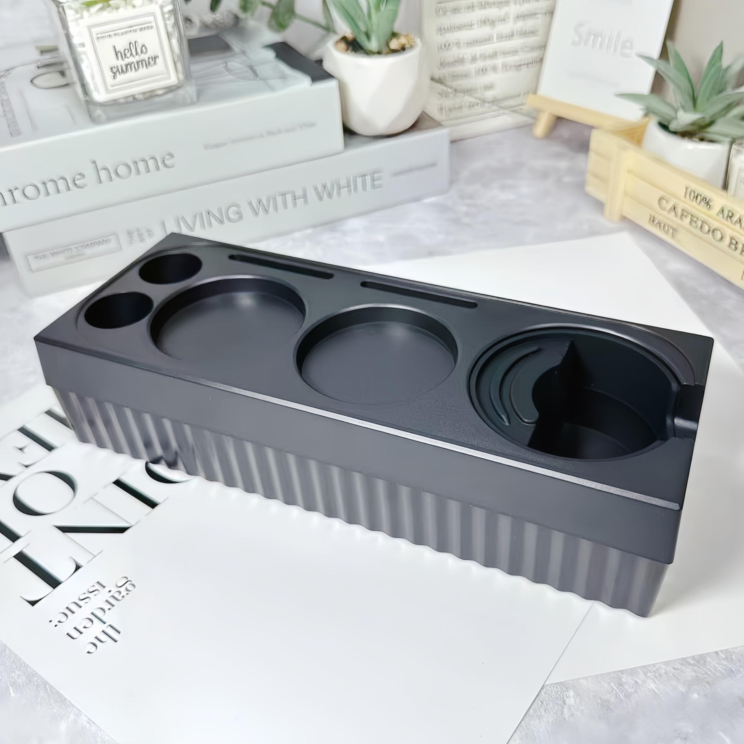 Espresso Tamping Station, Espresso Organizer Station Fit for 51/54/58mm Espresso Accessories, Plastic Espresso Station Coffee Tamper Station, Multifunctional Coffee Tools Organzier