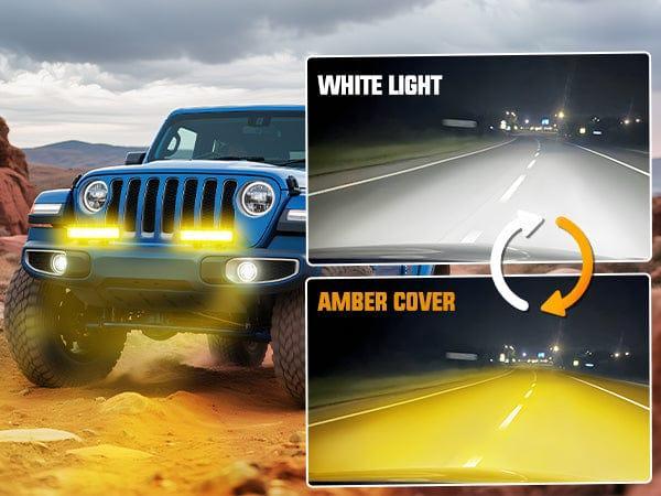 Nilight 2Pcs 6.5 Inch Double-Row LED Light Bar Covers, 5.2inch*3inch*0.6inch Amber PC Plastic, Protective, Waterproof, Easy to Install, Decorates Vehicle Appearance, Boosts Fog Visibility, Ideal for Offroad Lights Use, Easy Install, Improves Visibility In Nilight 2Pcs 6.5 Inch Double-Row LED Light Bar Covers, 5.2inch*3inch*0.6inch Amber PC Plastic, Protective, Waterproof, Easy to Install, Decorates Vehicle Appearance, Boosts Fog Visibility, Ideal for Offroad Lights Use, Easy Install, Improves Visibility In