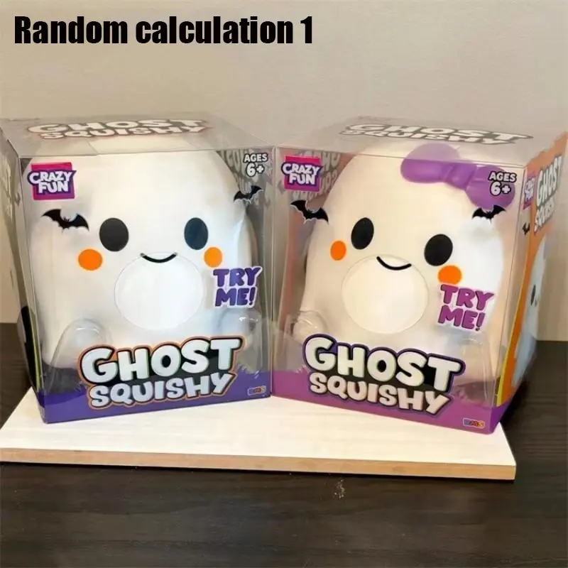 Halloween Ghost Stress Relief Toy, Slow Rebound Funny Mallow Candy, Perfect for Halloween Decor, Fans, Squeezing, Soft and Plush, Slow Rebound Squishies