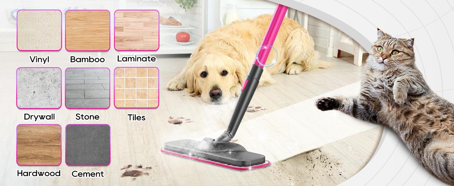 KEEPOW Microfiber Steam Mop Pads Compatible with Schenley Steam Mop Cleaner, Washable and Reusable Replacement Mop Pads Accessories