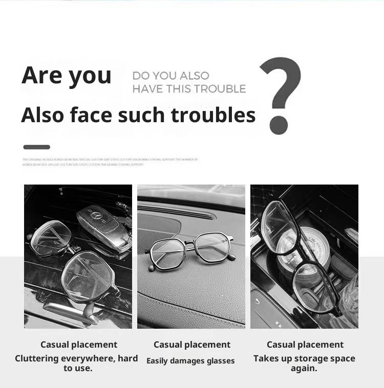 Universal Car Sun Visor Glasses Holder, Automatic Eyewear Stand, Vehicle Interior Accessory, Glasses Storage Rack, Car Organization Tool