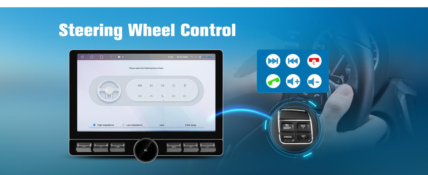 Car Stereo for Chevy Silverado 2007-2013 10.6 inch touch screen has Android Auto Wireless Carplay, Bluetooth WIFI supports GPS Navigation