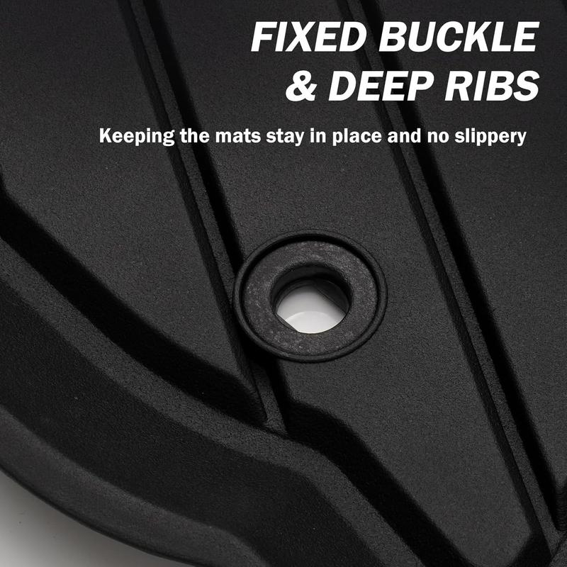 Canvcle Custom Fit Floor Mats for Gas Model 2024-2025 Toyota Tacoma Double Cab Automatic All Weather TPE Rubber Liners Non-Slip & Odorless