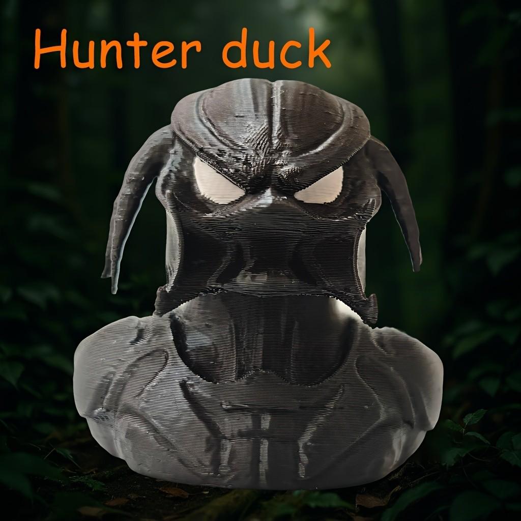 Creative Hunter Duck Figurine, Unique Design for Personalized Space Atmosphere, Ideal for Desktop Bookshelf, Office Desk, Living Room
