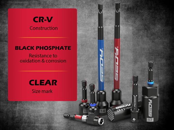 SEDY 41-Piece Premium 1/4" Drive Magnetic Impact Nut Driver Set Metric & SAE with Socket Adapters, 2-in-1 Ratchet Wrench, Universal Sockets, Quick Release Bit Holder, Durable Strength & Versatile Performance, Christmas Gift