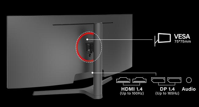 34 Inch Ultrawide Curved Gaming Monitor, 1500R PC Screen 165hz UWQHD 3440x1440, Curved Computer Screen with FreeSync,Multi-Directional Adjustable Base 34 Inch Ultrawide Curved Gaming Monitor, 1500R PC Screen 165hz UWQHD 3440x1440, Curved Computer Screen with FreeSync,Multi-Directional Adjustable Base