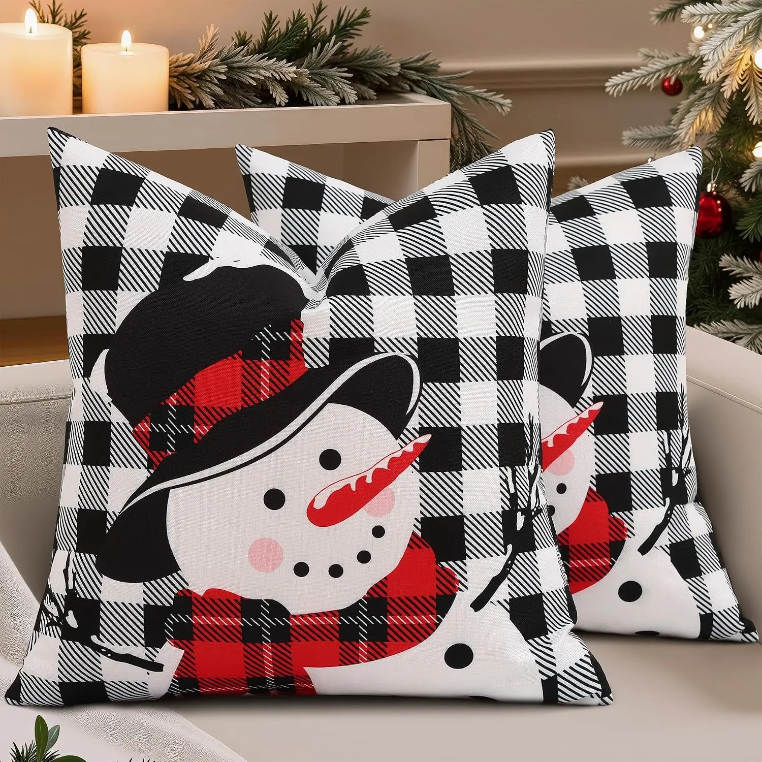 Black and White Snowman