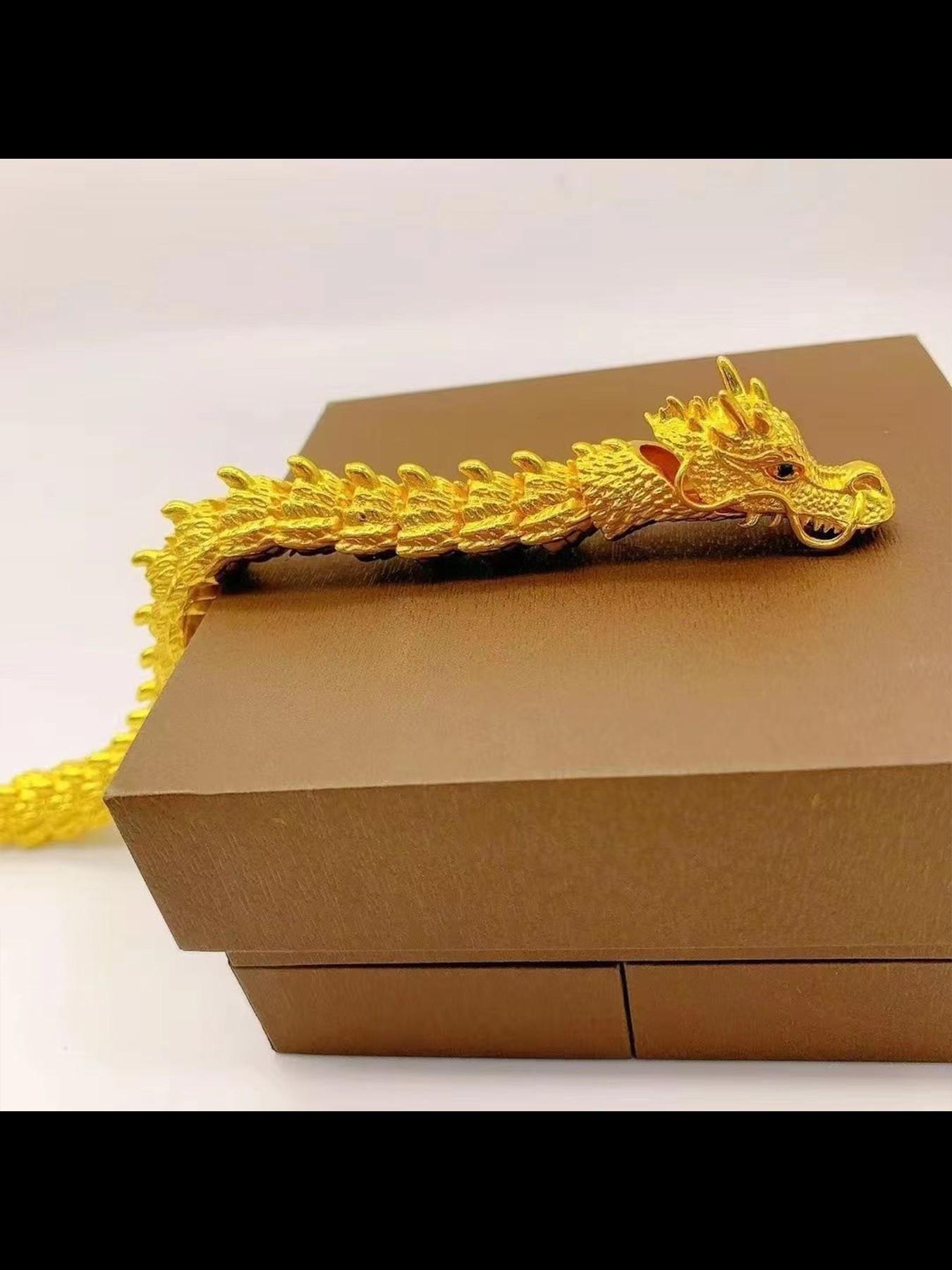 New Dragon Bone Chain Bracelet for Men, Bold Dragon Head Design, Casual Ethnic Style, High-Quality Hand Chain