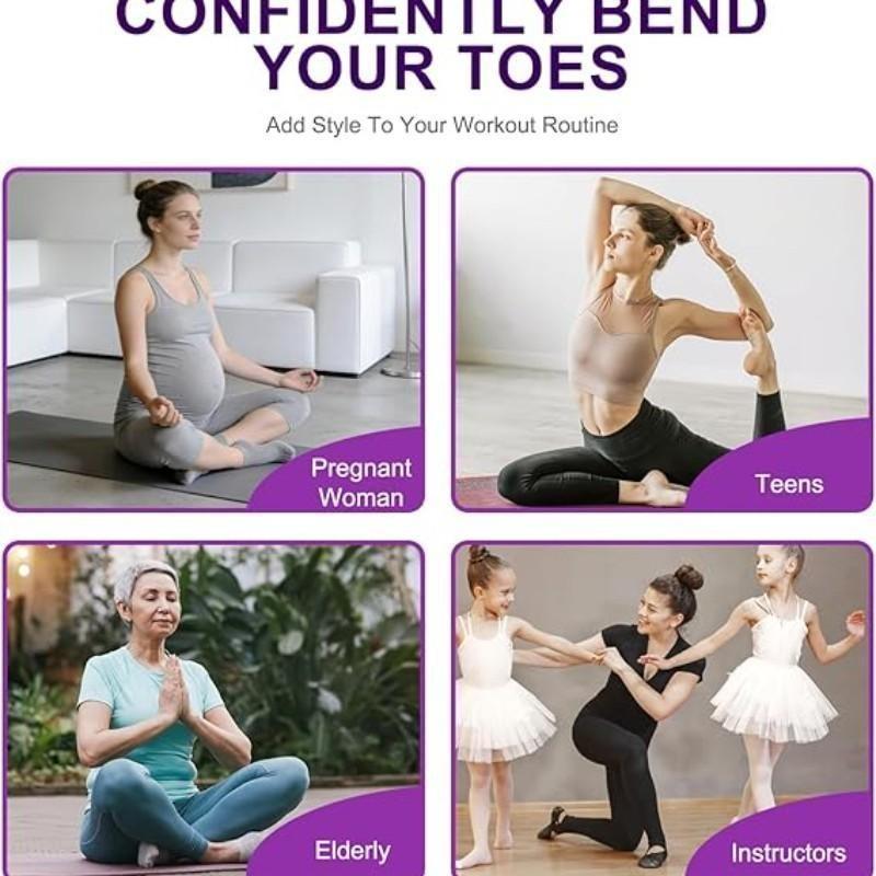 Women's Yoga Socks with Strap, Non-Slip Ballet Barre Socks, Anti-Skid Grip Bottom, Ideal for Dance, Fitness, Workout, Home Use