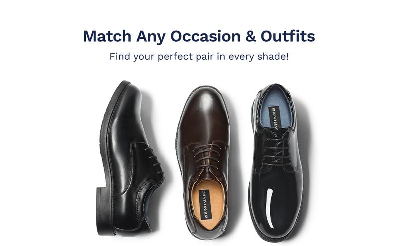 【Live Exclusive】Bruno Marc Men's Formal Synthetic Leather Dress Shoes