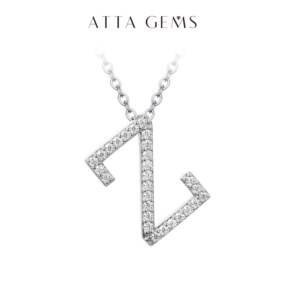 A~Z 26 Letters Necklace Synthetic Moissanite Pendant DIY Design Have Pendant and Chain Free N010 SpringStatements